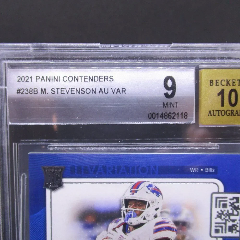 2021 Contenders Rookie Ticket Variation Marquez Stevenson RC Auto SP BILLS BGS 9